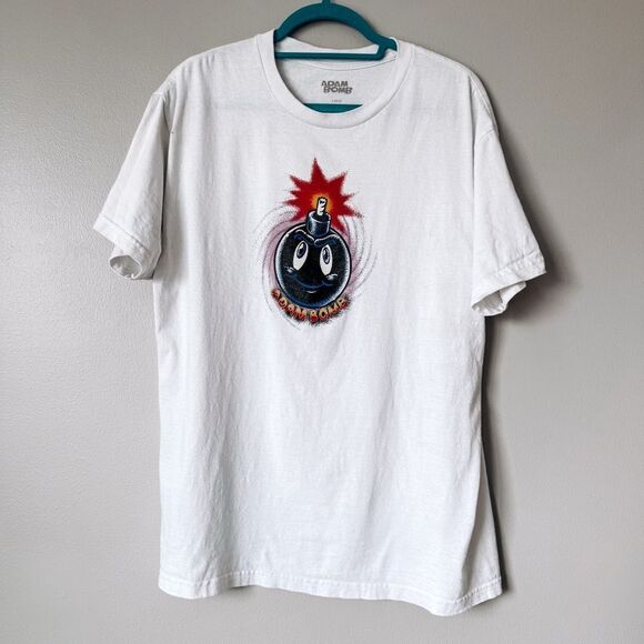 Adam Bomb White Short Sleeve Graphic Tee Size Large - Picture 2 of 4